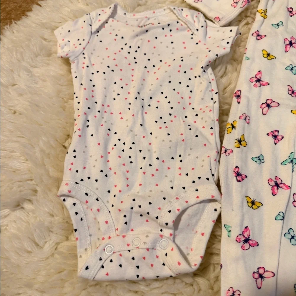 Carter's Kids Matching Set - White, Pink, Blue